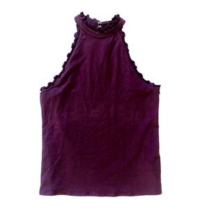 Express Ruffled Halter Tank